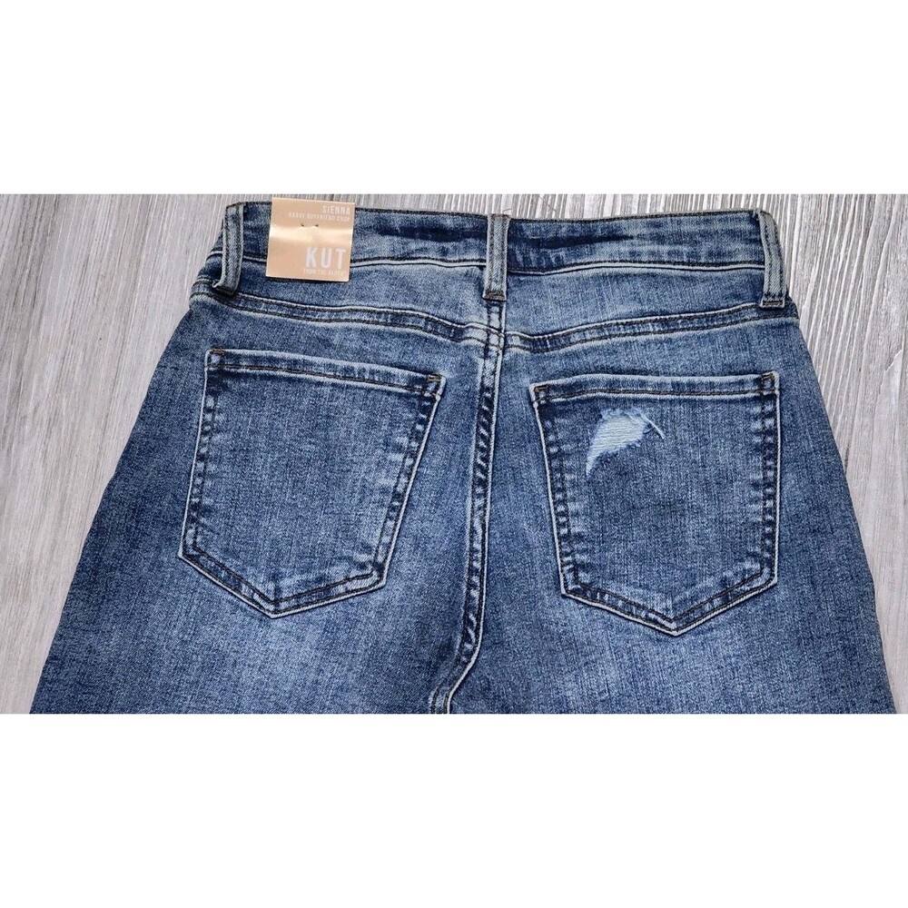 Nwt KUT FROM THE KLOTH Sienna Baggy Boyfriend Crop Jeans In Passion NEW Size 0 - Picture 7 of 16